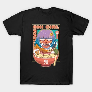 Anime Oni Girl Ramen T-Shirt